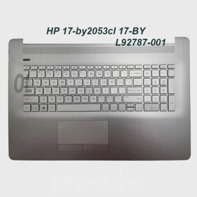 Teclado con cubierta de reposamanos con panel táctil retroiluminado para HP 17-by2053cl 17-BY L92787-001 Foto 1 de 4