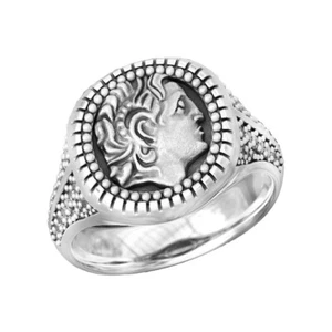 Alexander The Great Men's Ring with Gemstones Silver 925 - Picture 1 of 6