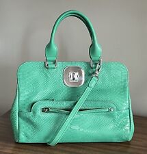 Longchamp Mint Green ‘Gatsby’, Snakeskin Embossed Leather, Crossbody Satchel