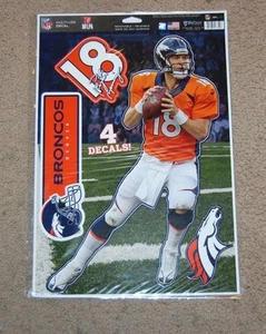 DENVER BRONCOS PEYTON MANNING #18 NFL FOOTBALL SPORTS MULTI-USE DECALS - Picture 1 of 2