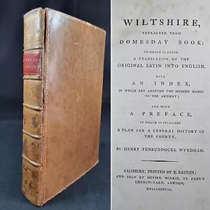 1788 Wiltshire, extracted from Domesday Book Henry Penruddocke Wyndham - Picture 1 of 13