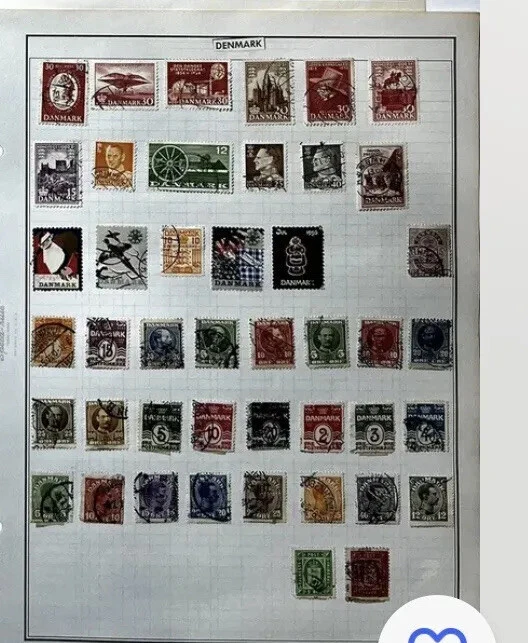 Dinamarca Vintage a Moderno Lote Mezcla Definitivos Bisagras Sobre Papel Foto 1 de 1