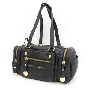 Bolso de hombro MARC JACOBS semi cuero negro dorado de Japón BNB - Imagen 1 de 8