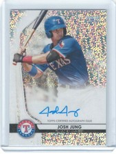2020 Bowman Sterling Josh Jung Prospect Auto Speckle Refractor #BSPA-JJU 57/99