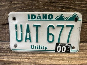 Idaho Utility Trailer license plate #  UAT 677 - Picture 1 of 2