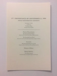 15a Observancia del 11 de septiembre de 2001 Programa de Ceremonia de Recuerdo de la Casa Ryan - Imagen 1 de 5