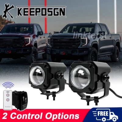 For GMC Sierra 1500 2500 Pickup Laser RGBW LED Whip Light Kit Whipless Remote - Image 1 of 4