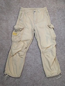 Polo Jeans Ralph Lauren Cargohose Herren Größe 32x28 Y2K hellbraun Militär Fallschirmjäger - Bild 1 von 20
