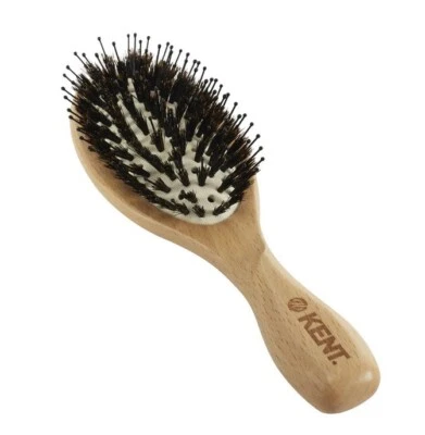 Kent Pure Flow Vented Oval Cushion Bristle/Nylon Mix Wooden Hairbrush LPF1 - Image 1 of 2