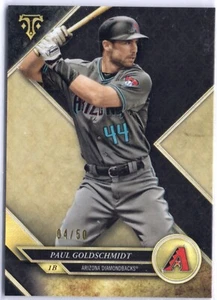 /50 Paul Goldschmidt Diamondbacks 2017 Triple Threads Black Onyx Parallel SP - Picture 1 of 2