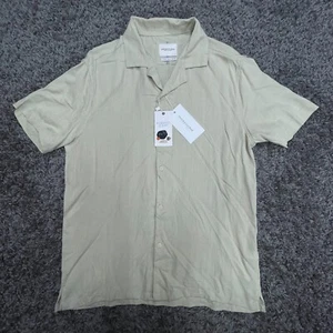 Camisa de mezclilla y flor Ricky Singh para hombre mediana beige informal con botones flamenco - Imagen 1 de 13