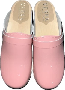 VERKA Women's Wooden Clogs from Sweden - LEDIG Blush Size 9-9.5/40 - Picture 1 of 6