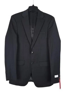 Calvin Klein Slim-Fit Stretch Wool Suit Jacket Black Brown Mini Check 38L NWT - Picture 1 of 6
