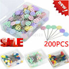 200pcs Flat Head Sewing Pin Straight Embroidery Dressmaking Jewelry Sewing Tool