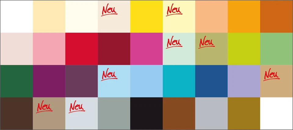 100 Tissue Servietten 3lagig, 1/4-Falz - 25 versch. Farben Unifarben Neutral - Bild 1 von 2