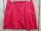 Bf Women's 8 Adidas Golf Climacool Red & White Straight Pencil Skirt W Pockets