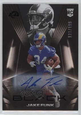 2021 Panini Black Rookies Auto /199 Jake Funk #185 Rookie Auto RC - Image 1 of 2
