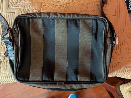 Borsa a tracolla vintage Fendi a righe 6 x 9