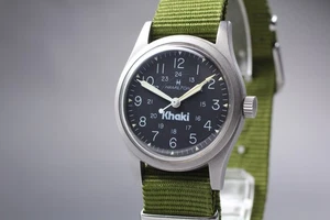 [Casi COMO NUEVO] Reloj para hombre Hamilton caqui 9219 plateado 33 mm esfera negra cuerda manual - Imagen 1 de 11