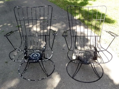 Sillas basculantes giratorias Homecrest Mid-Century años 60-70 sin cojines * COMO ESTÁN Foto 1 de 4