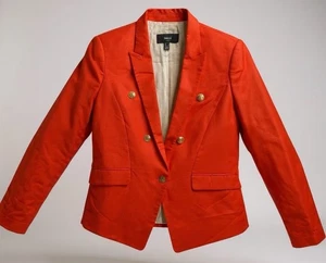 Mango MMG Suit Damen Orange Zweireiher Blazer Jacke Gr. M Goldknöpfe - Bild 1 von 11