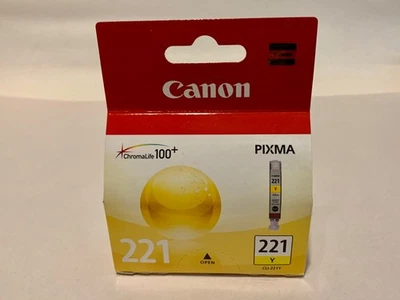 Cartucho de tinta amarilla Canon 221 impresoras PIXMA rendimiento estándar genuino Foto 1 de 4