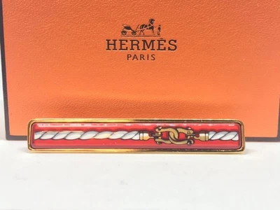 Hermes Enamel Red  Tie Pin Tie Bar No Box - Image 1 of 4