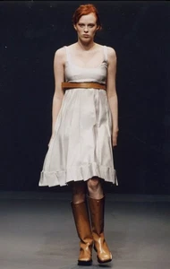 PRADA | Vintage S/S 1999 | Satin, Pleated Dress | IT 44 - US 8 - Picture 1 of 21