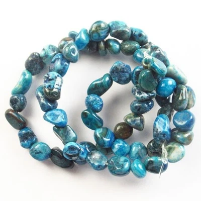 Бусина россыпью 5-8 мм синяя Crazy Lace агат произвольной формы 15,5 дюйма H86683 - Изображение 1 из 2