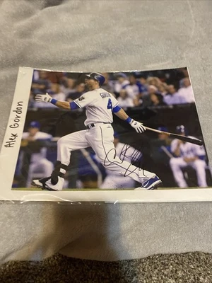 Alex Gordon Signed Autographed Photo Hitting Kansas City Royals  - Image 1 of 4