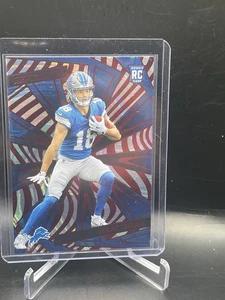 🔥2025 Panini Revolution Isaac TeSlaa Red Swirl RC #212 Detroit Lions🔥 - Picture 1 of 3