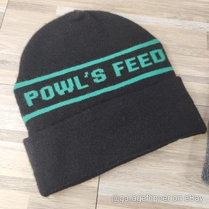 Powl's Feed Beanie Mütze schwarz Wintermütze Landarbeiter Werbung bestickt - Bild 1 von 7