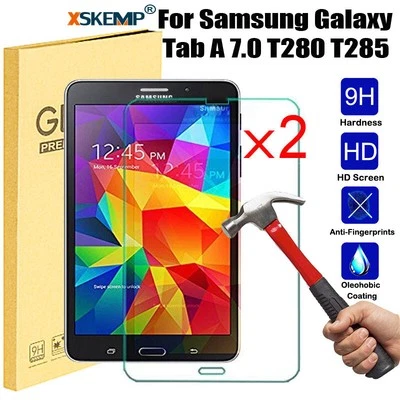 2 PACK Screen Protector Samsung Tab A 7.0 T280 T285 Tab 3 7.0 Lite GLASS Cover - Image 1 of 4