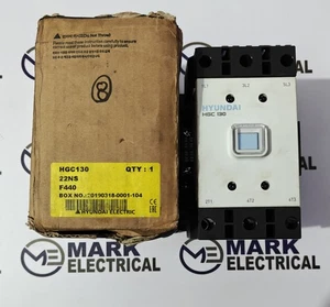 CONTACTOR MAGNÉTICO HYUNDAI ELÉCTRICO HGC130 22NS 130A VOLTAJE 440VAC ENVÍO RÁPIDO - Imagen 1 de 9