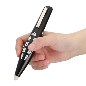 Black 2.4GHz PPT Flip Pen Optical Pen Mouse Teaching Tool With Microphone Voice - Picture 1 of 13