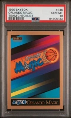 SkyBox 346 Orlando Magic 1990-91 PSA 10 POP 4 raro 💎 Foto 1 de 2