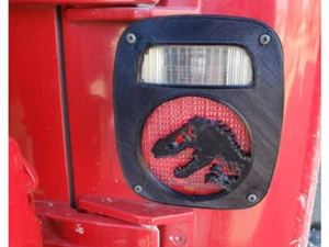 Juego de 2 cubiertas de luces traseras para Jeep Wrangler TJ 97-06 Jurassic Park - Imagen 1 de 2