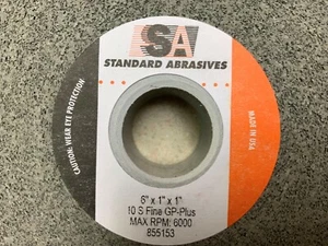 6" X 1" X 1" 10S FINE GP - PLUS ALUMINUM OXIDE NON-WOVEN WHEEL SA #855153 - Picture 1 of 3