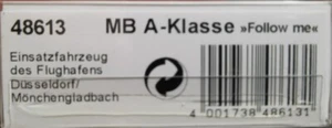BUSCH 48613 Mercedes Benz A-Klasse "Follow me" - scala H0 - Foto 1 di 3