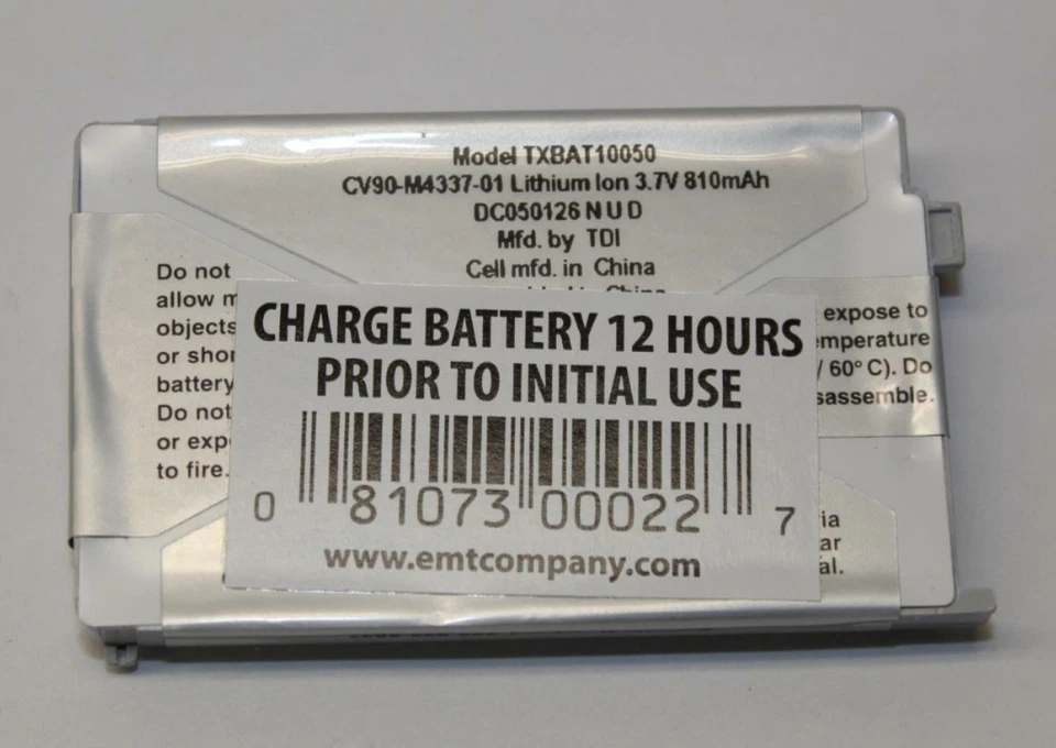Batería de teléfono celular Kyocera TXBAT10050 para KX1 KX1v KX1i SoHo K4130 KX9d KX9c Foto 1 de 1