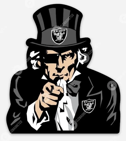 Las Vegas Raiders Uncle Sam MAGNET -  former Oakland NFL Raiders Nation Cover