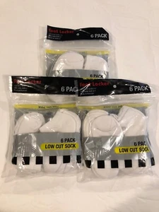 Foot Locker Kids Low Cut Socks White 3 Packages of Six (18 Total) NWT LBB76 - Picture 1 of 6