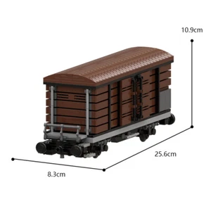 MOC: Boxcar / Goods Wagon Train Compartment Railway Carriage Model 839 Parts - Picture 1 of 9