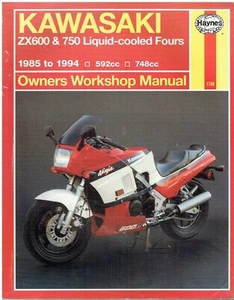 KAWASAKI ZX600 (A1-A5 , B1 & C1-C7) & ZX750 (F1-F4) 1985-94 OWNERS REPAIR MANUAL - Picture 1 of 1
