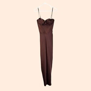 House of CB Myrna Satin Corset Midi Dress - Picture 1 of 9