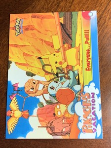 1999 Topps Pokemon The First Movie #52 Everyone...Pull!!! Black Logo