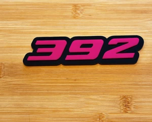 392 Emblemas Coche 2x Rosa Negro 392 Insignias Guardabarros Lateral Coche 3D para 392 Emblema Sport - Imagen 1 de 1