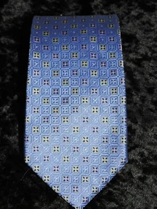 JT VINSON Tissu Personnalisé Bleu avec Cravate en Soie Tissée Épaisse Pastel 57 X 3 3/4 - Photo 1/2