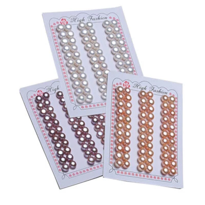 half drilled button Freshwater pearl loose beads Freshwater pearls loose beads - Image 1 of 4