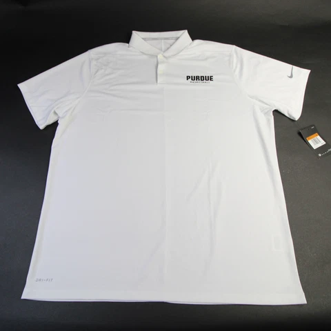 Purdue Boilermakers Nike Golf Dri-Fit Polo Men's White Used Cover